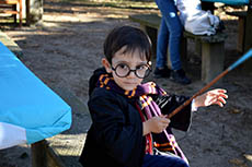 Ale Potter con bacchetta
