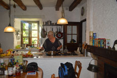 Ria is cooking paella