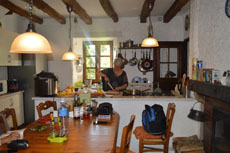 Ria is cooking paella