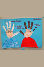 Disegno di Ale per i nonni